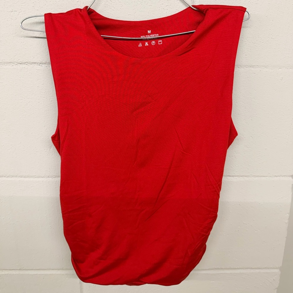 Red Sleeveless Women's Top - M
